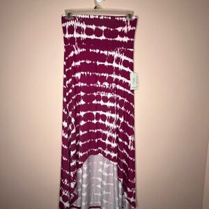 NWT LuLaRoe Olivia High Low Skirt - Purple and White